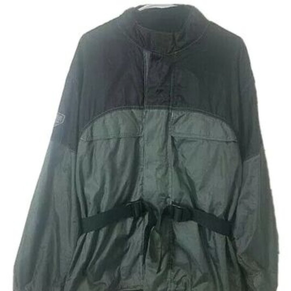 Firstgear Mens Rainman Packable Sz 3XL Black Gray Motorcycle Rain Bike Jacket